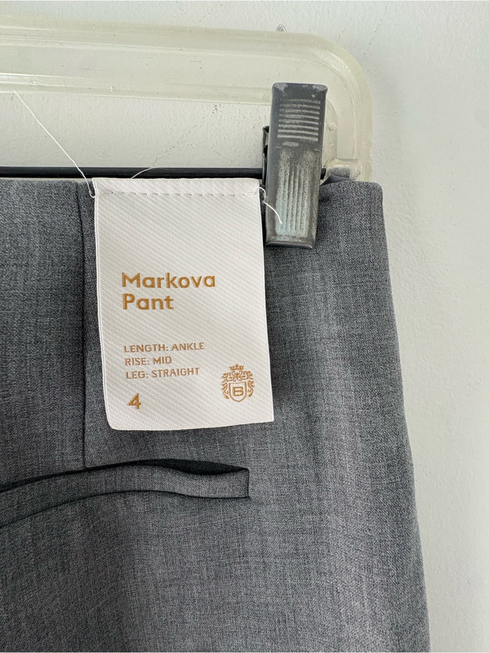 Aritzia Babaton Markova Pant Grey Melange Regular Size 4 business casual - Picture 8 of 15